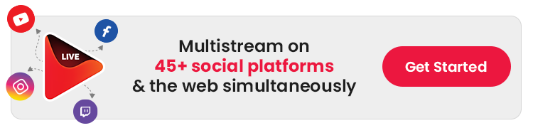 Multistream on 45+ social platforms & the web