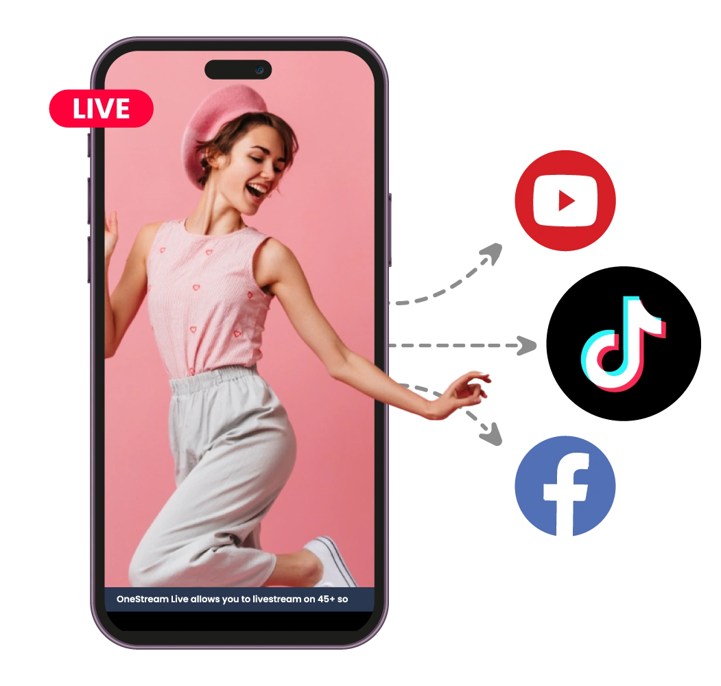 TikTok live streaming with OneStream Live