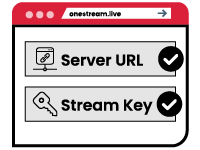 Copy Server URL & Stream Key